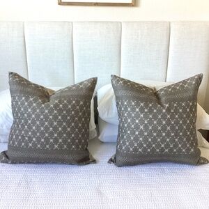 Pair custom Clay McLaurin Nagoya/Earth Pillow Covers New